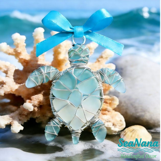 🔥Hand-Wrapped Sea Glass Collection💎Timeless Coastal Art