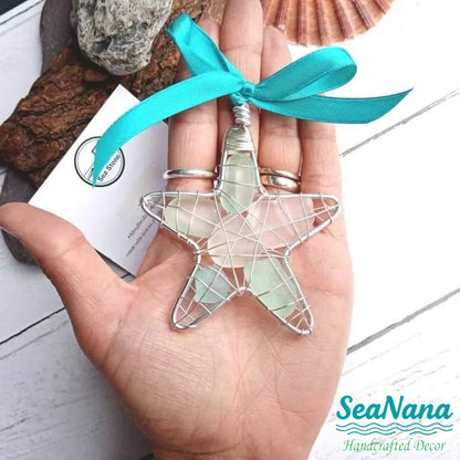 ⭐Sea Glass Star Gift❤️bring joy and good fortune.🧡