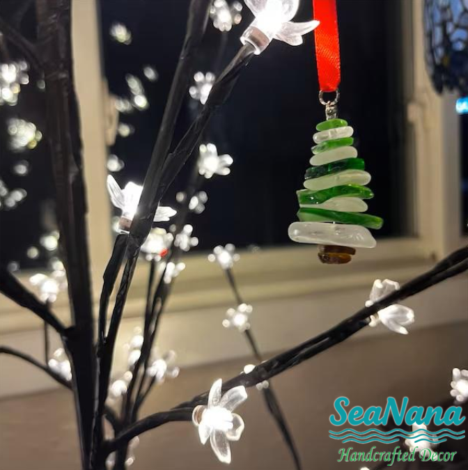 🔥LAST DAY 49% OFF - 🎄Lake Erie Sea Glass Christmas Tree Ornament