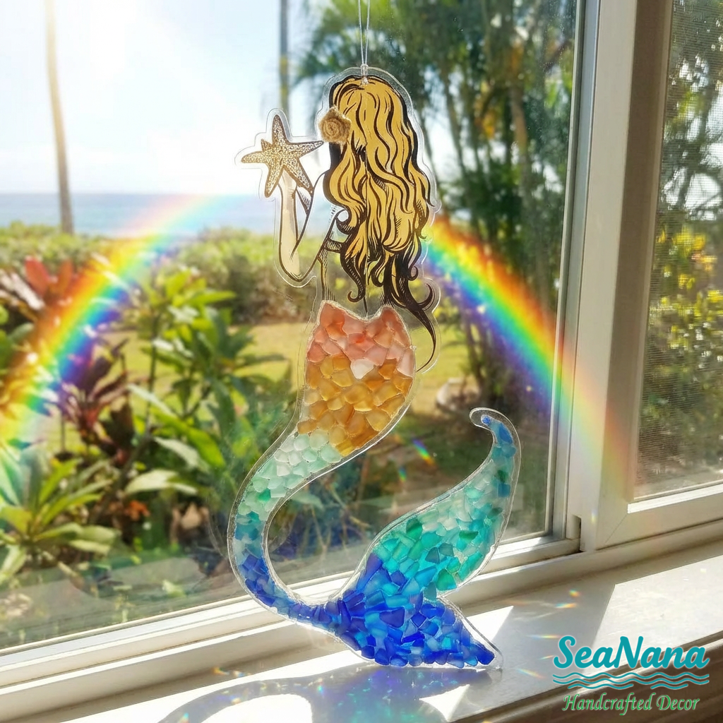 🌊Sea Glass Mermaid Pendant