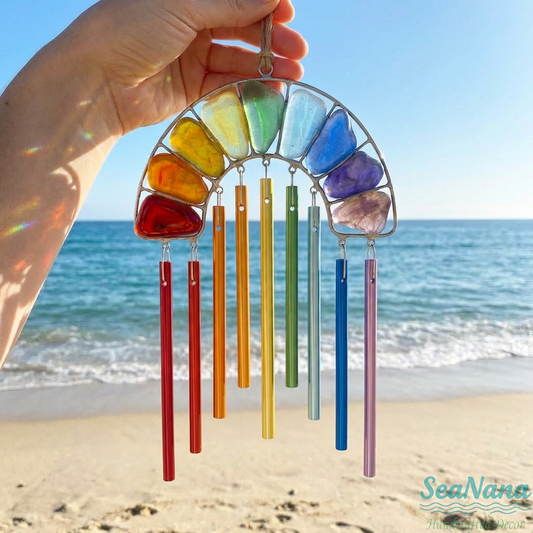 🌈Rainbow Magic in Sunlight!✨-Handcrafted wind chimes