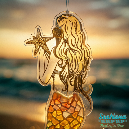 🌊Sea Glass Mermaid Pendant