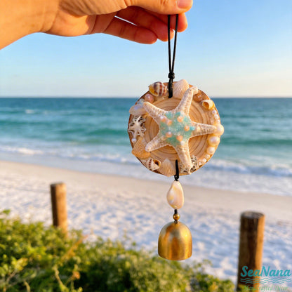 🌟 Handcrafted Spinning Starfish Wind Chime: A Coastal Treasure That Brings Ocean Breeze to Your Home