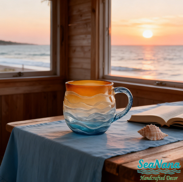 🎄Christmas Best Gifts🎁 from Sea Sunset🌅 Wave Artisan Mug