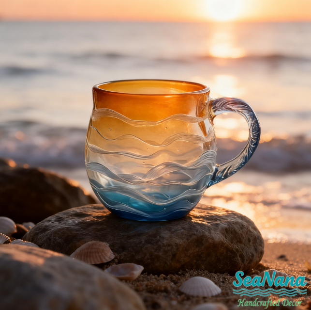 🎄Christmas Best Gifts🎁 from Sea Sunset🌅 Wave Artisan Mug