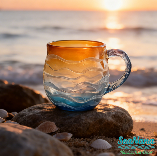 🎄Christmas Best Gifts🎁 from Sea Sunset🌅 Wave Artisan Mug