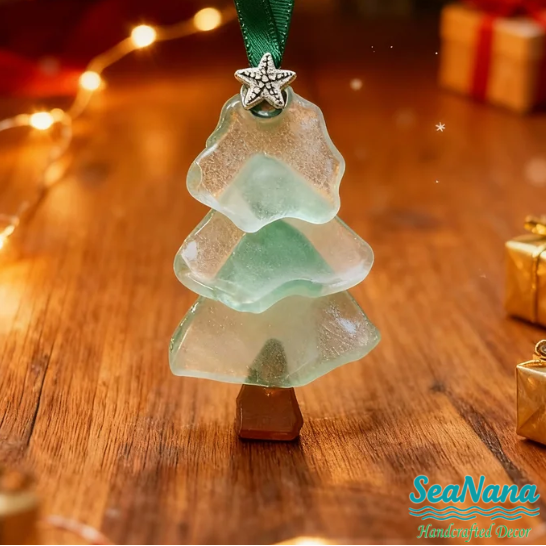 ✨ Limited Batch: 【Coastal Christmas Charm🎄】Hand-Gathered Sea Glass Ornaments