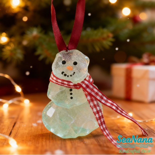 ✨ Limited Batch: 【Coastal Christmas Charm🎄】Hand-Gathered Sea Glass Ornaments