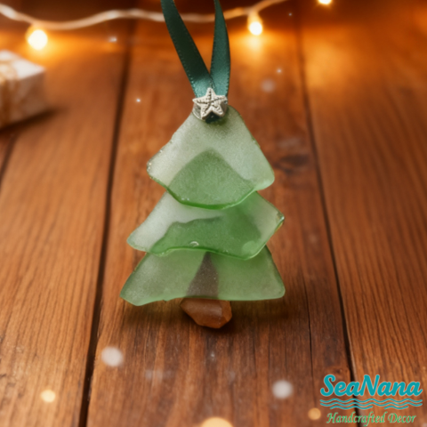 ✨ Limited Batch: 【Coastal Christmas Charm🎄】Hand-Gathered Sea Glass Ornaments