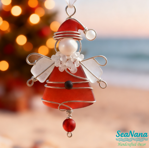 🎄 Early Christmas Deal — Save Up to 30%! — Handcrafted Sea Glass Christmas Ornament