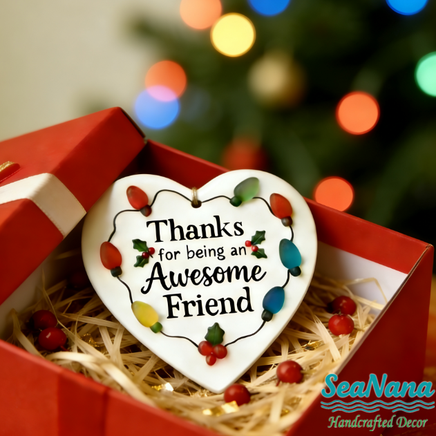 【Awesome Friend】Heartfelt Holiday Thank You Ornament