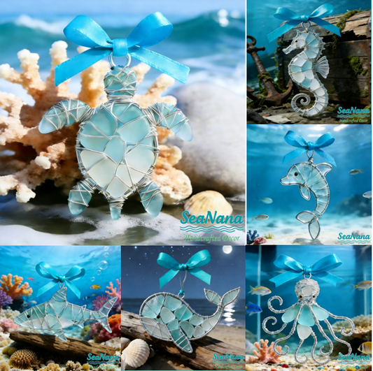 🔥Hand-Wrapped Sea Glass Collection💎Timeless Coastal Art