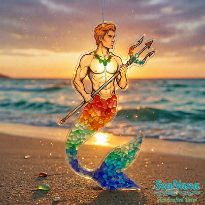 🌊Sea Glass Mermaid Pendant