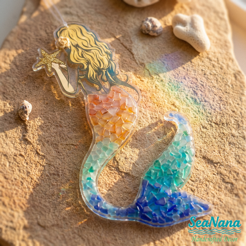 🌊Sea Glass Mermaid Pendant