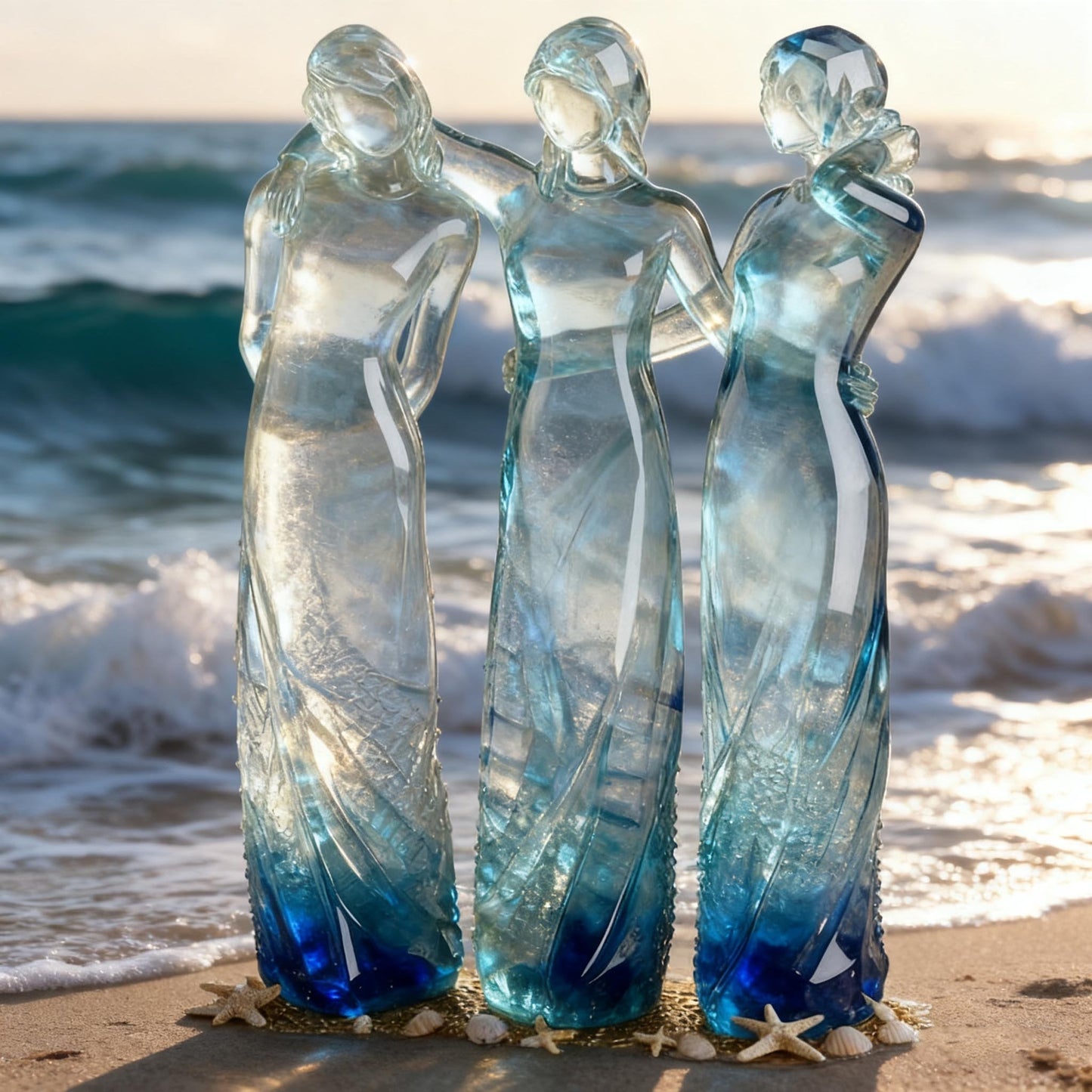👩🏻‍🤝‍👩🏻Sisters by My Side, Celebrates Friendships Three Sisters Sculpture🎁Thanksgiving Day, Christmas, birthday gifts