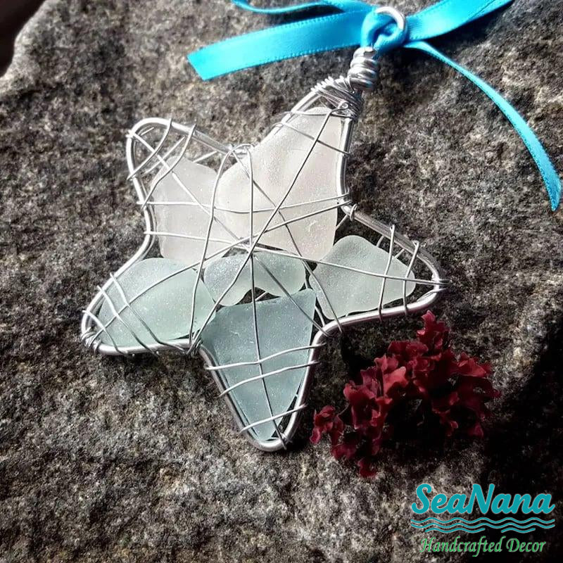 ⭐Sea Glass Star Gift❤️bring joy and good fortune.🧡