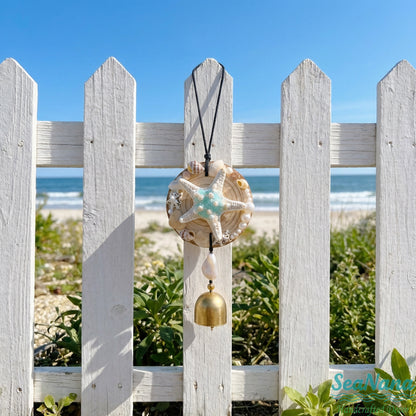 🌟 Handcrafted Spinning Starfish Wind Chime: A Coastal Treasure That Brings Ocean Breeze to Your Home