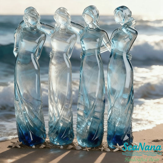 👩🏻‍🤝‍👩🏻Sisters by My Side, Celebrates Friendships Three Sisters Sculpture🎁Thanksgiving Day, Christmas, birthday gifts