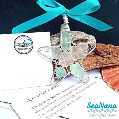 ⭐Sea Glass Star Gift❤️bring joy and good fortune.🧡