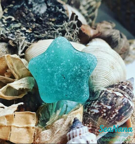 ⭐Sea Glass Star Gift❤️bring joy and good fortune.🧡
