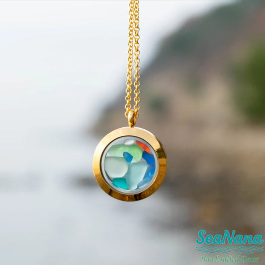 Floating Sea Glass Necklace